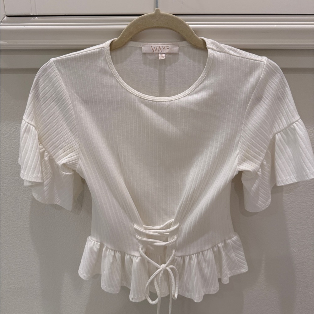 WAYF lace up top